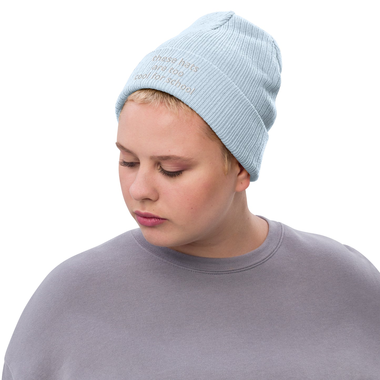 Ribbed knit beanie